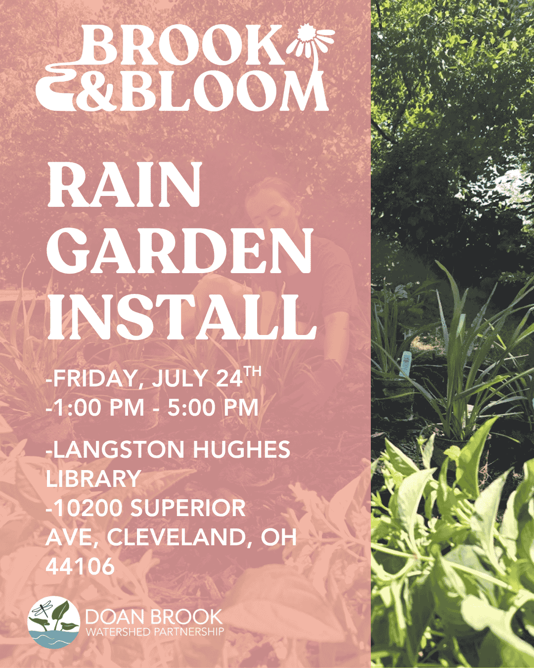 Langston Hughes Library Rain Garden Installation